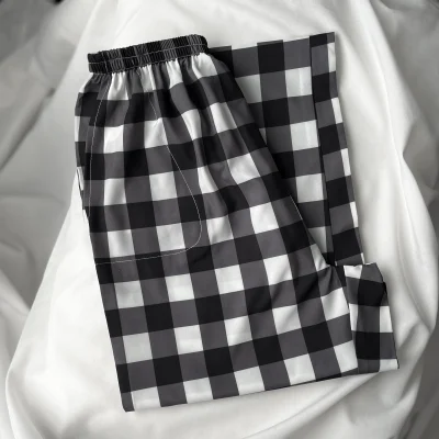 پیژامه سفید مشکی