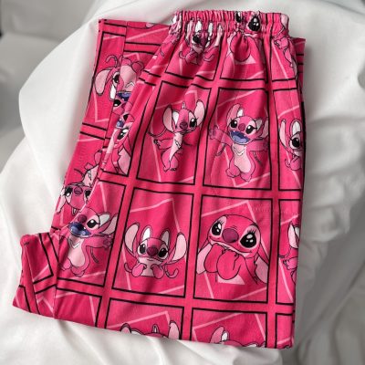 پیژامه استیچ صورتی